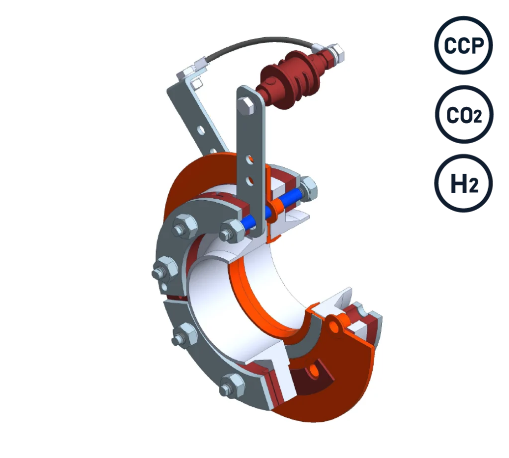 Insulating flanges as conversion systems with a 5 mm installation dimension
