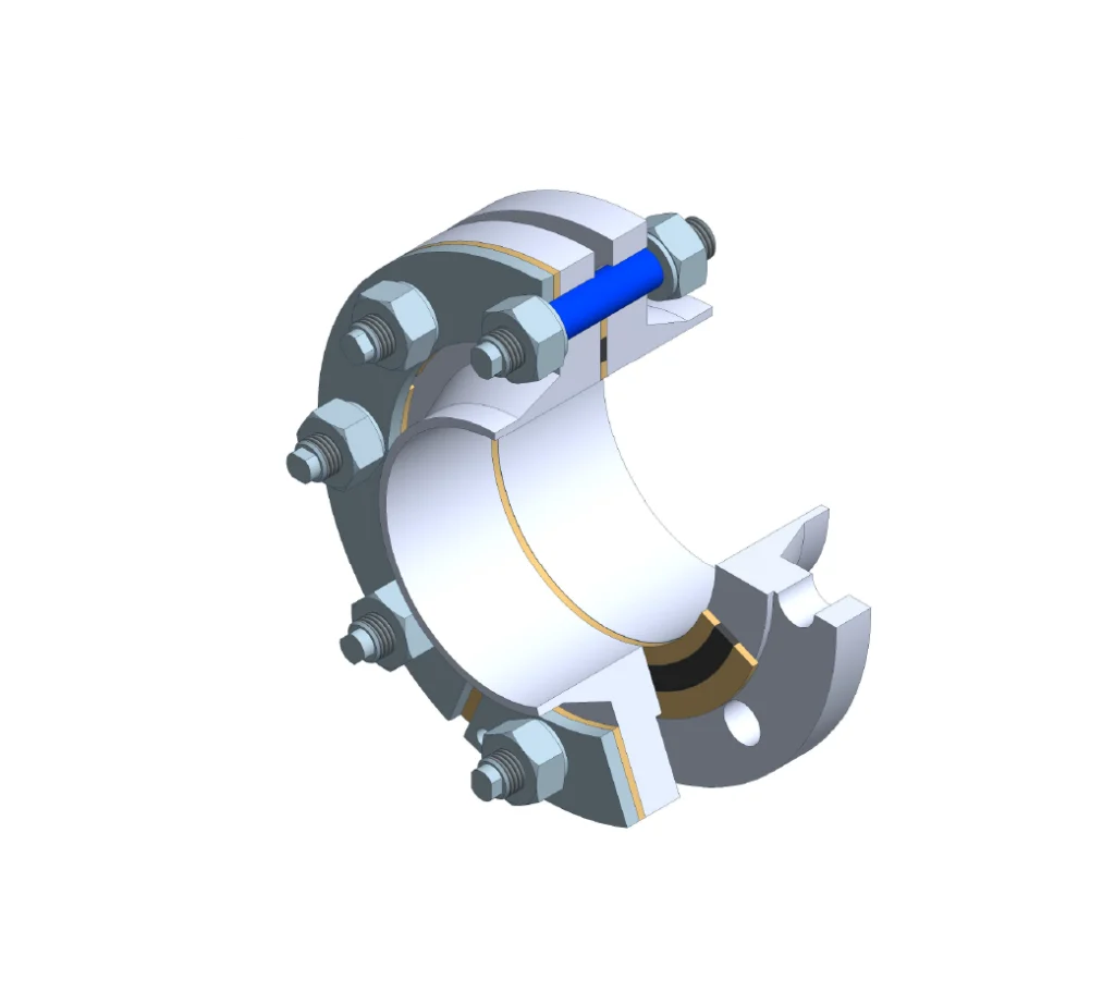 Electrical isolation for stainless steel separation (potential isolation)